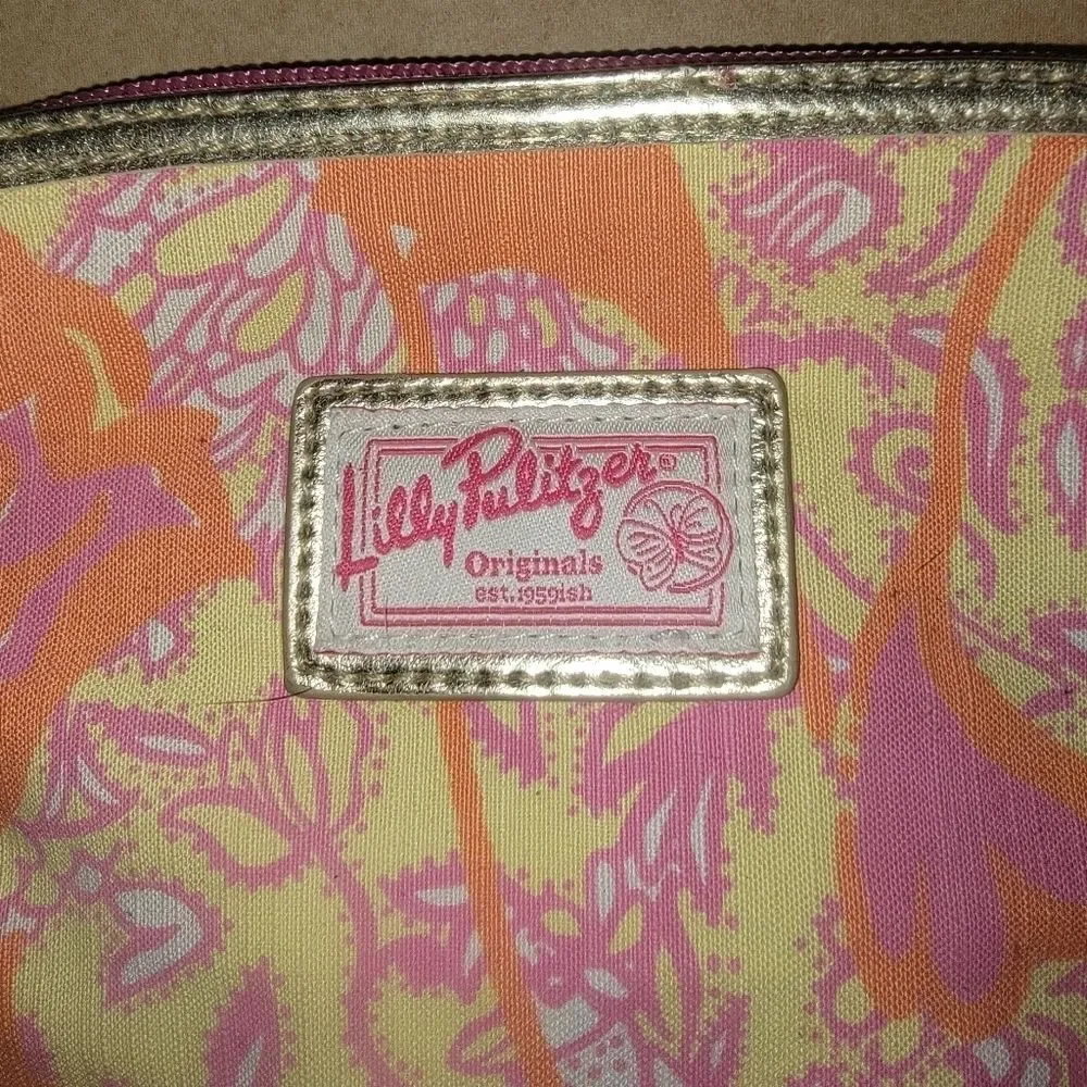 Lilly Pulitzer Originals floral makeup bag clutch